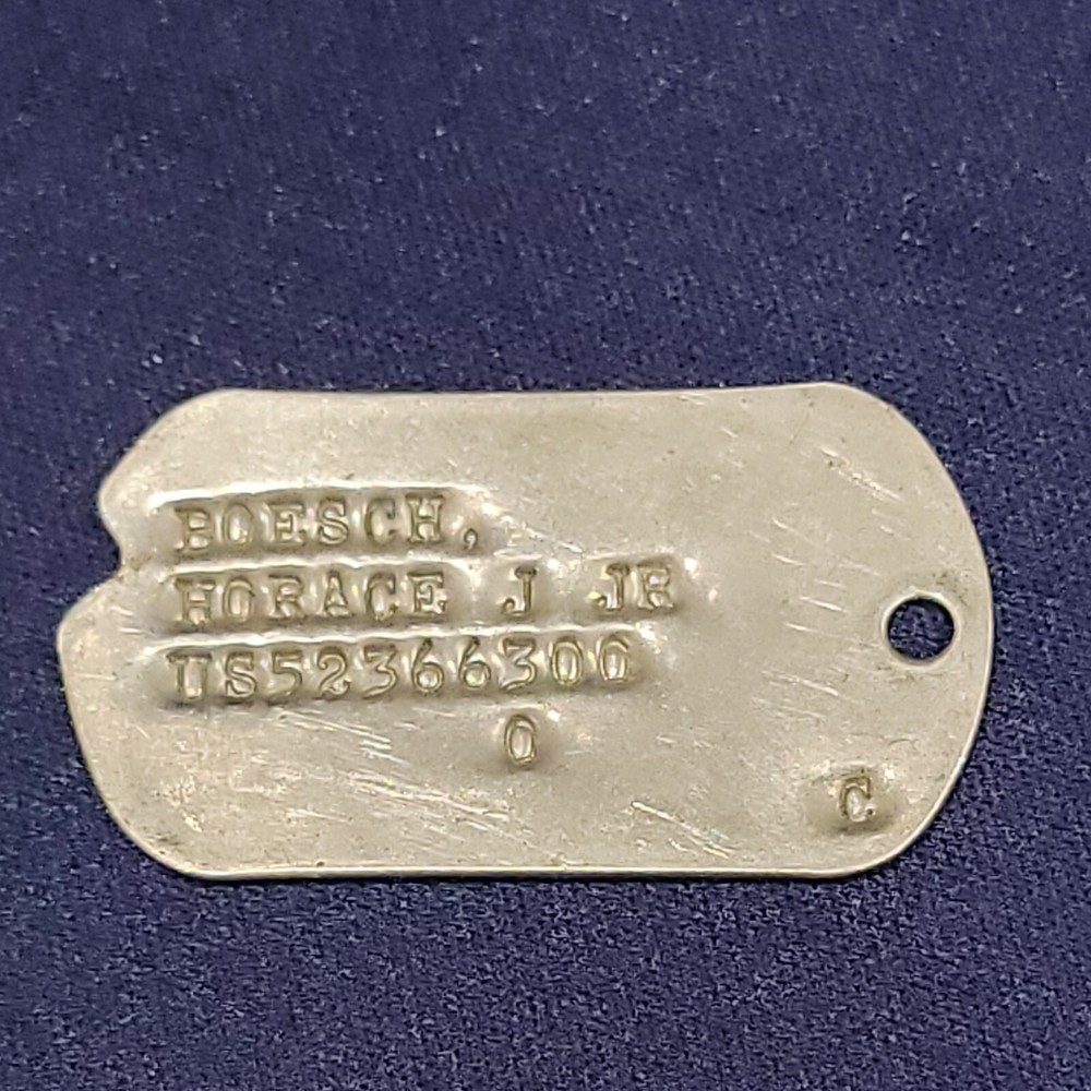 Us Military Dog Tag Horace J Boesch See Description