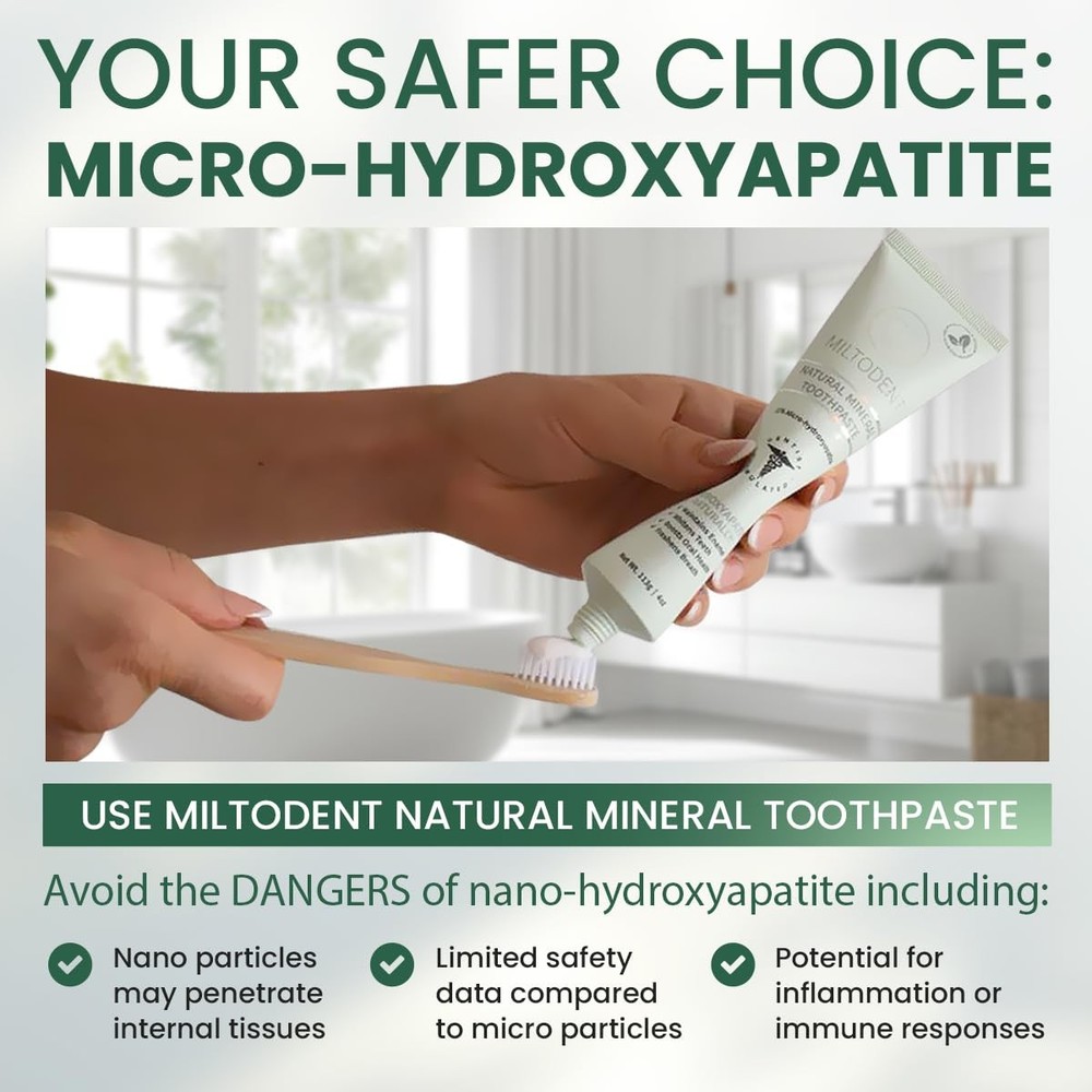 Hydroxyapatite Toothpaste – 15% Micro-Hydroxyapatite Premium Toothpaste Fluor...