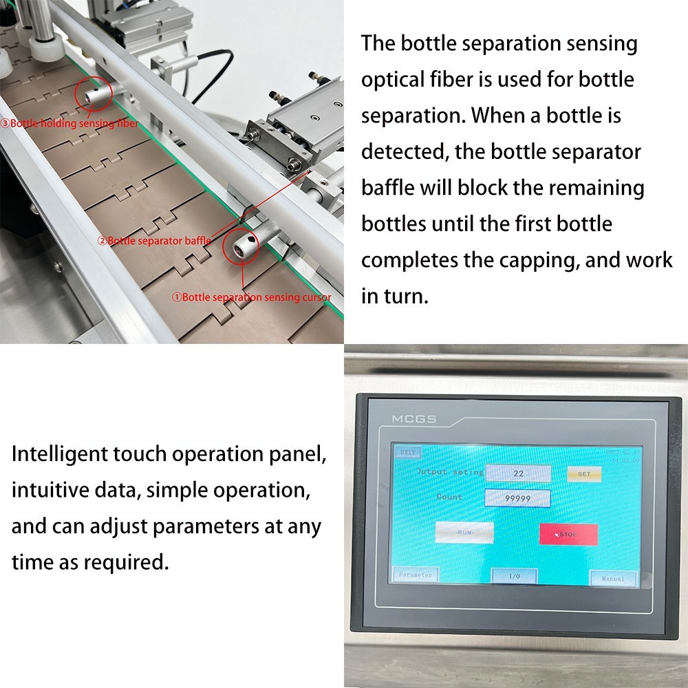 Automatic Bottle Capping Machine0.78-2.36" Cap Dia. Sealer Machine for Screw Cap