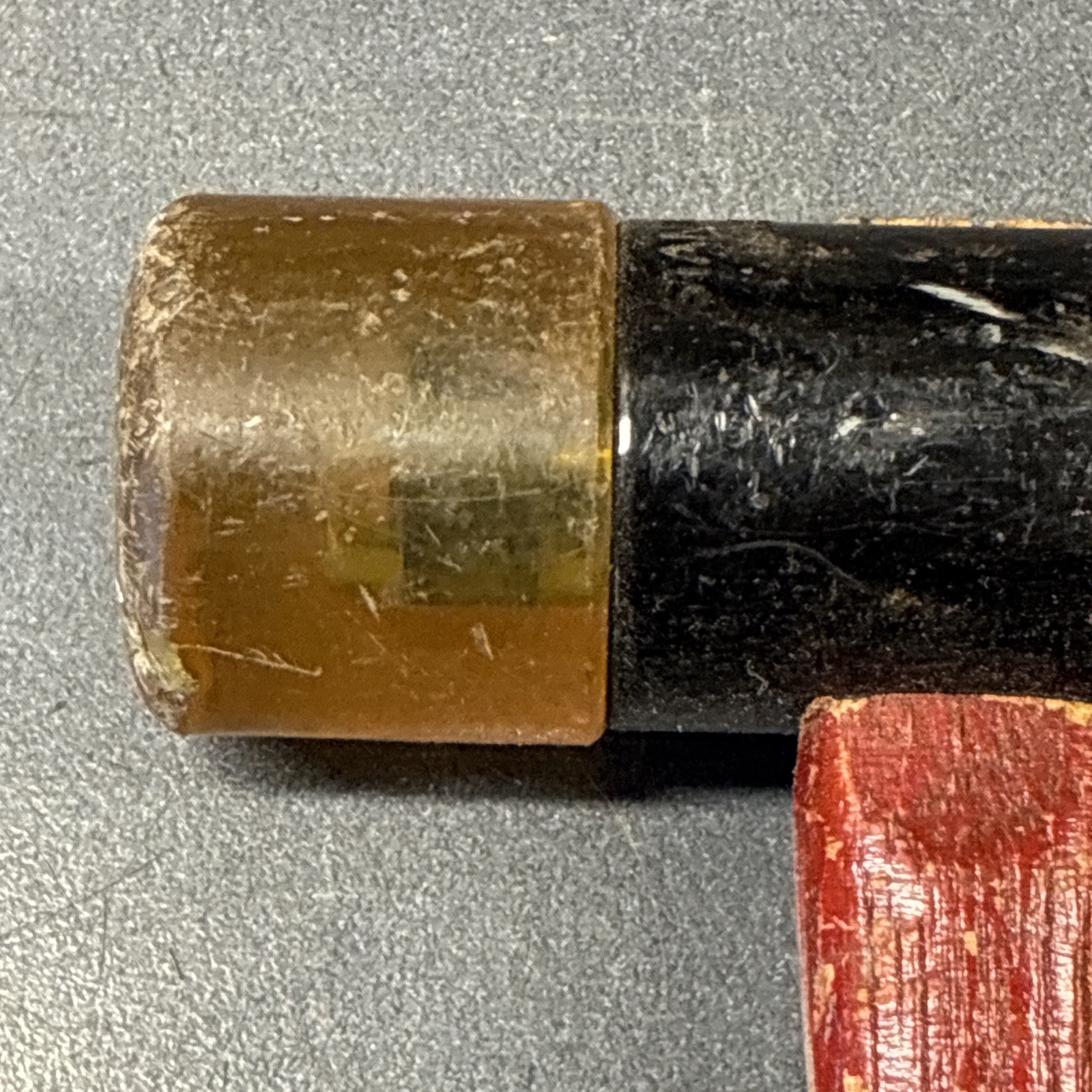 Vintage Stanley No 594 Plastic Double Soft Faced Hammer Mallet 10.5" Wood Handle