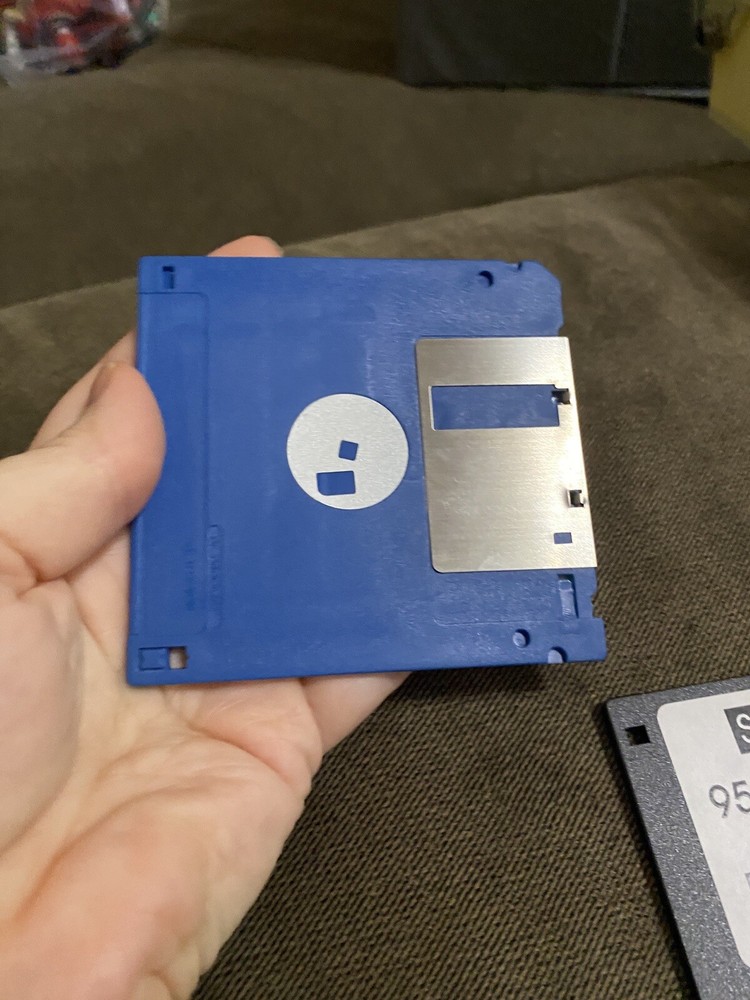 Vintage CDI Computer Calculator Floppy Hard Disc Promo Blue Software