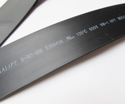 Black Heat Shrink Tubing 2 inch (50 mm) 2:1 Ratio Sleeve Wire Wrap 4 Feet
