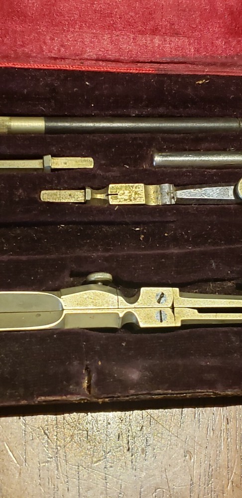 VINTAGE H COLE CO. DRAFTING TOOLS KIT COLUMBUS OHIO