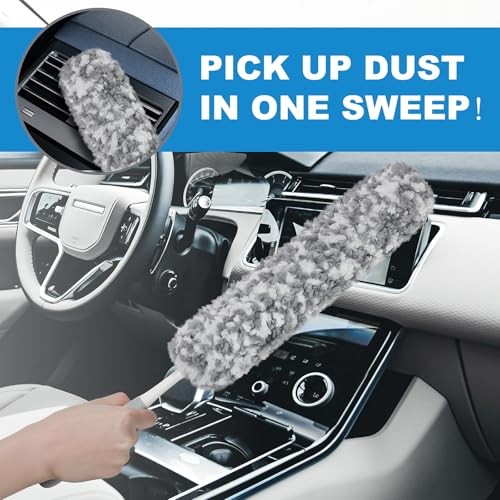 12" Car Duster Interior High Cleaning Power Microfiber Material Protect the