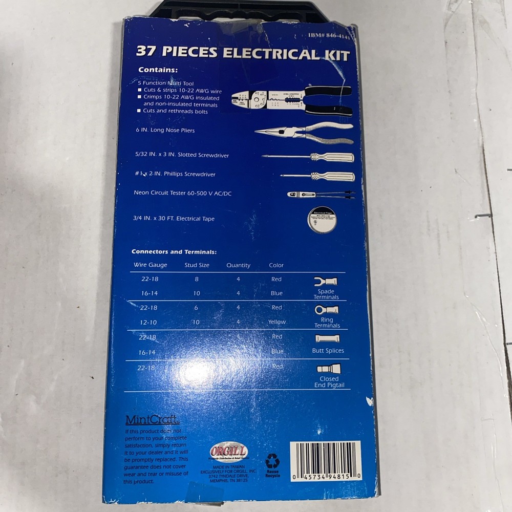 MintCraft multi purpose Electrical Kit - IBM#846-4141 Never used; Complete.