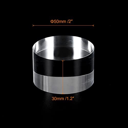 Clear Acrylic Solid Cylinder Round Display Riser, 1.2 inches (Height) x 2