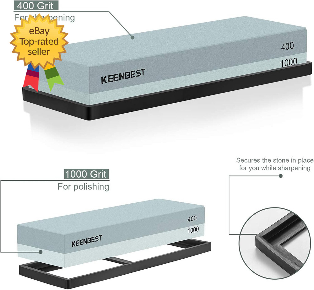 Grit Premium Material Sharpening Stone 2 Side Whetstone Set Kitchen Knives Sharp