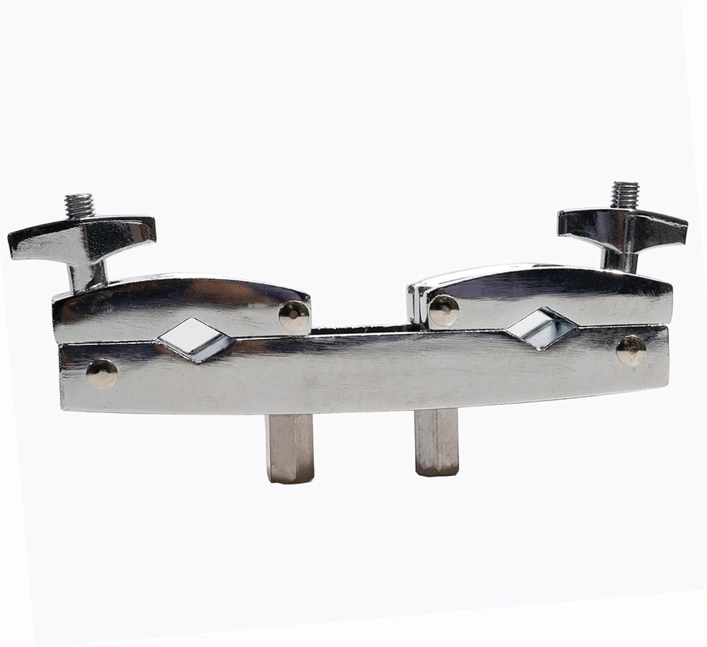 Silver Cymbal Stand Multi-Clamp, Drum Mounting Clamp Mount Holder, Adjustable Qu