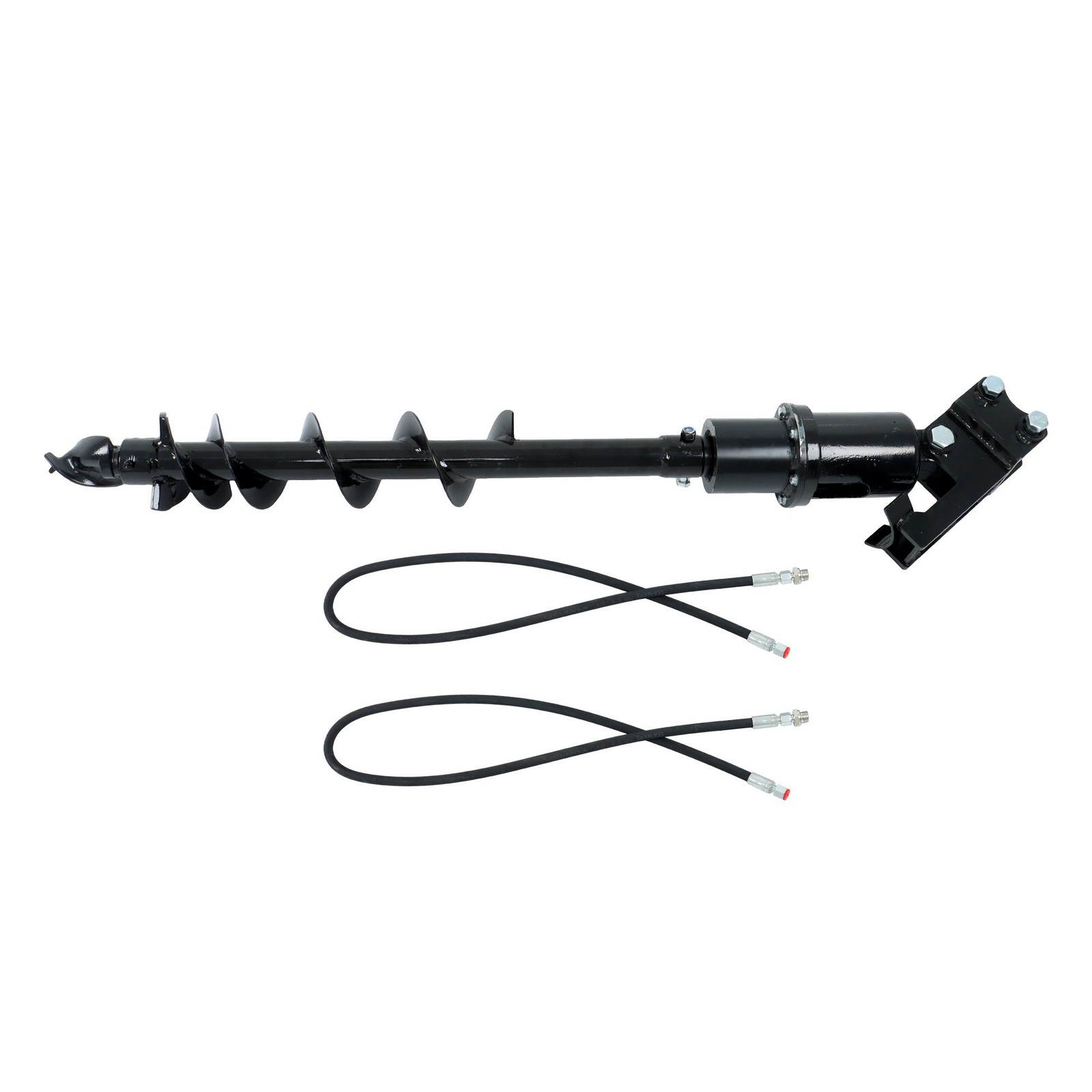 150mm 5.9in Auger Drill Attachment with Hoses for Mini Excavator