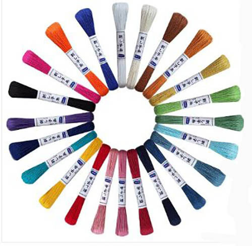 Sashiko Thread - OLYMPUS - Medium Weight - 20m / 22 yard Skeins - SOLID COLORS
