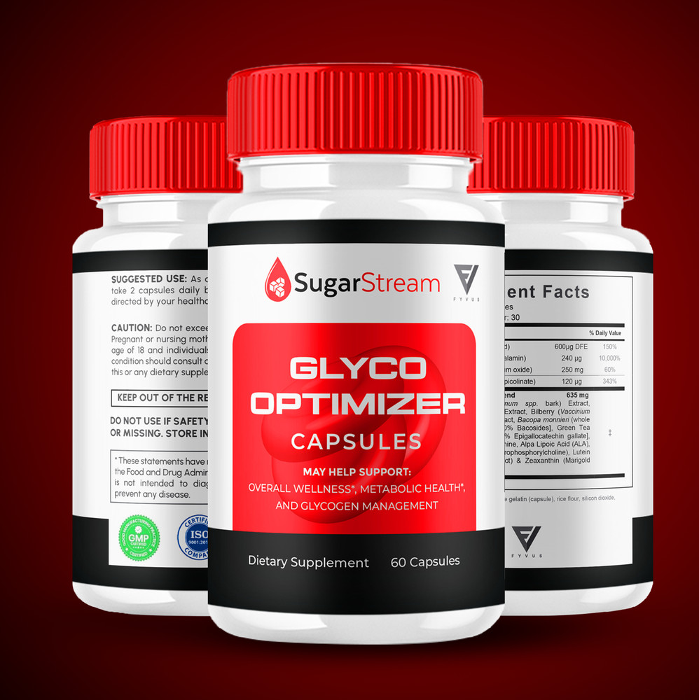 (3 Pack) Sugar Stream Glyco Optimizer Capsules SugarStream Pills (180 Capsules)