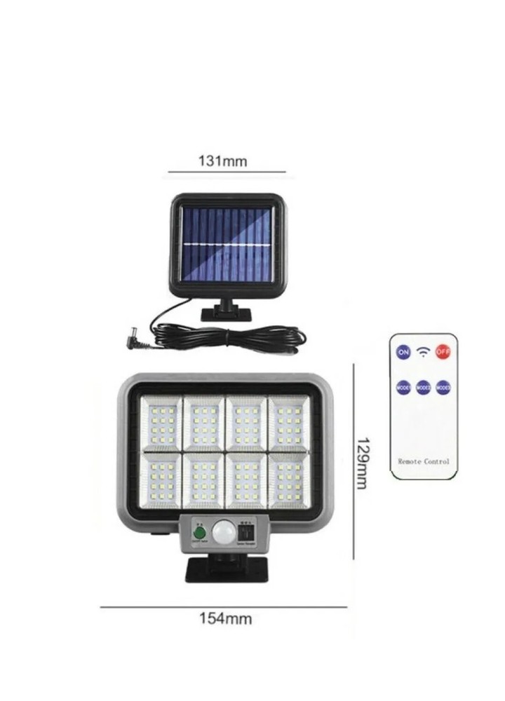 30w Solar Headlight With Pir Motion Sensor And Detached Panel Wire 5mt approx.