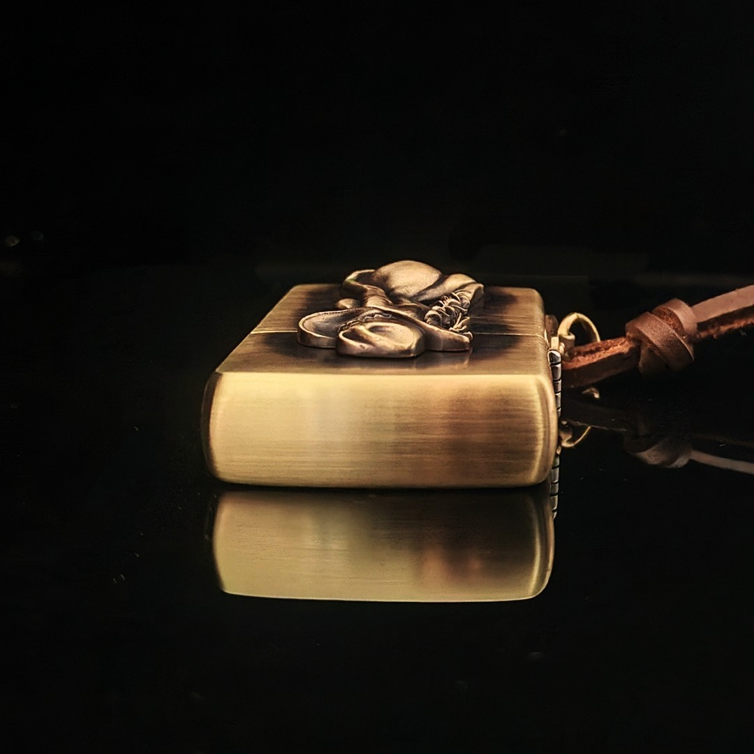 Pin Up Cowgirl Zippo Emblem with Keychain Gift For Him