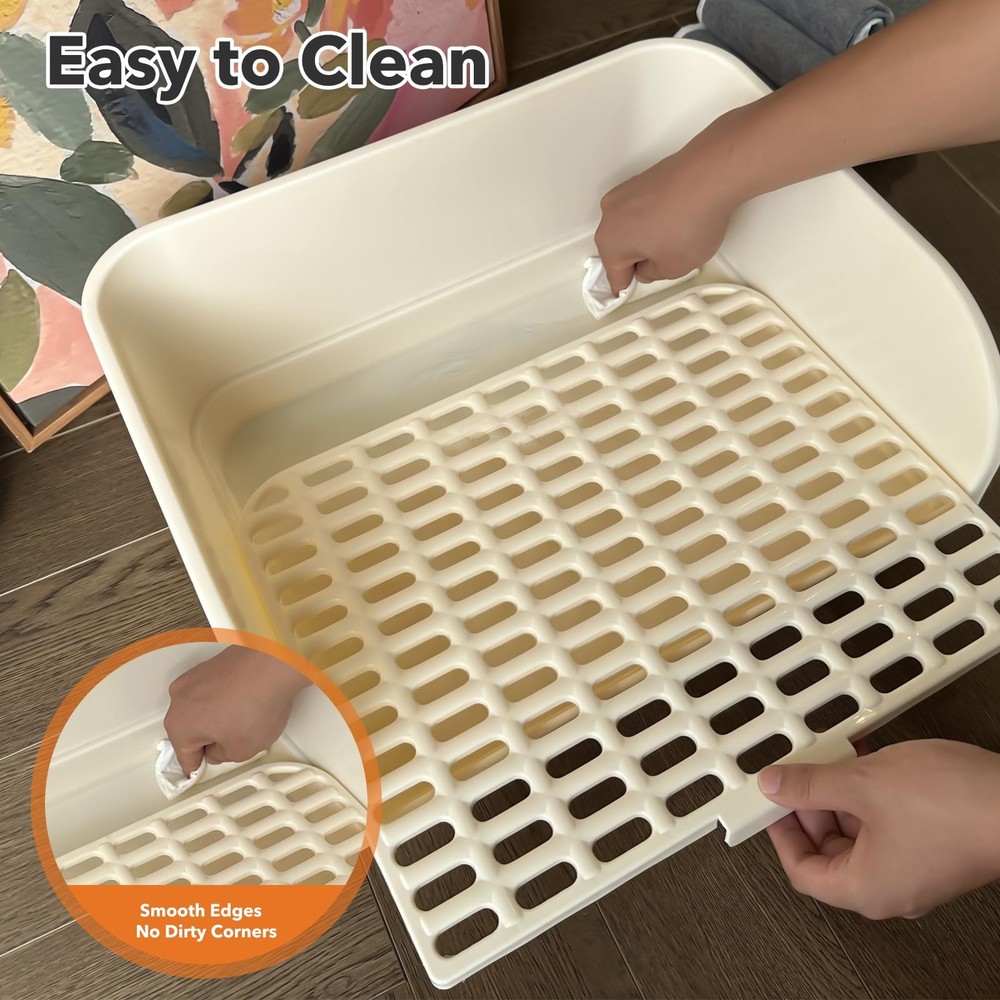 Rabbit Litter Box - Extra Large Bunny Litter Box, Easy to Clean and Disassemb...