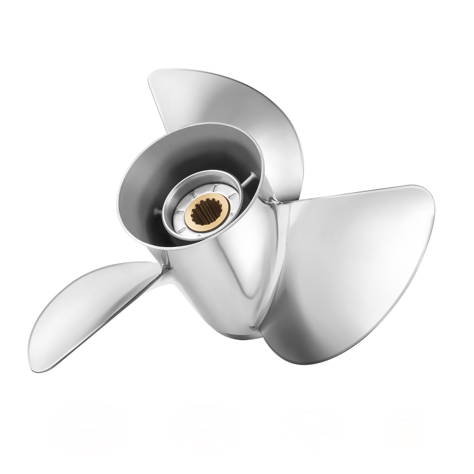 13 1/4 X 17 Stainless Outboard Propeller 13.25X17 For Mercury 40-140HP 15 Spline