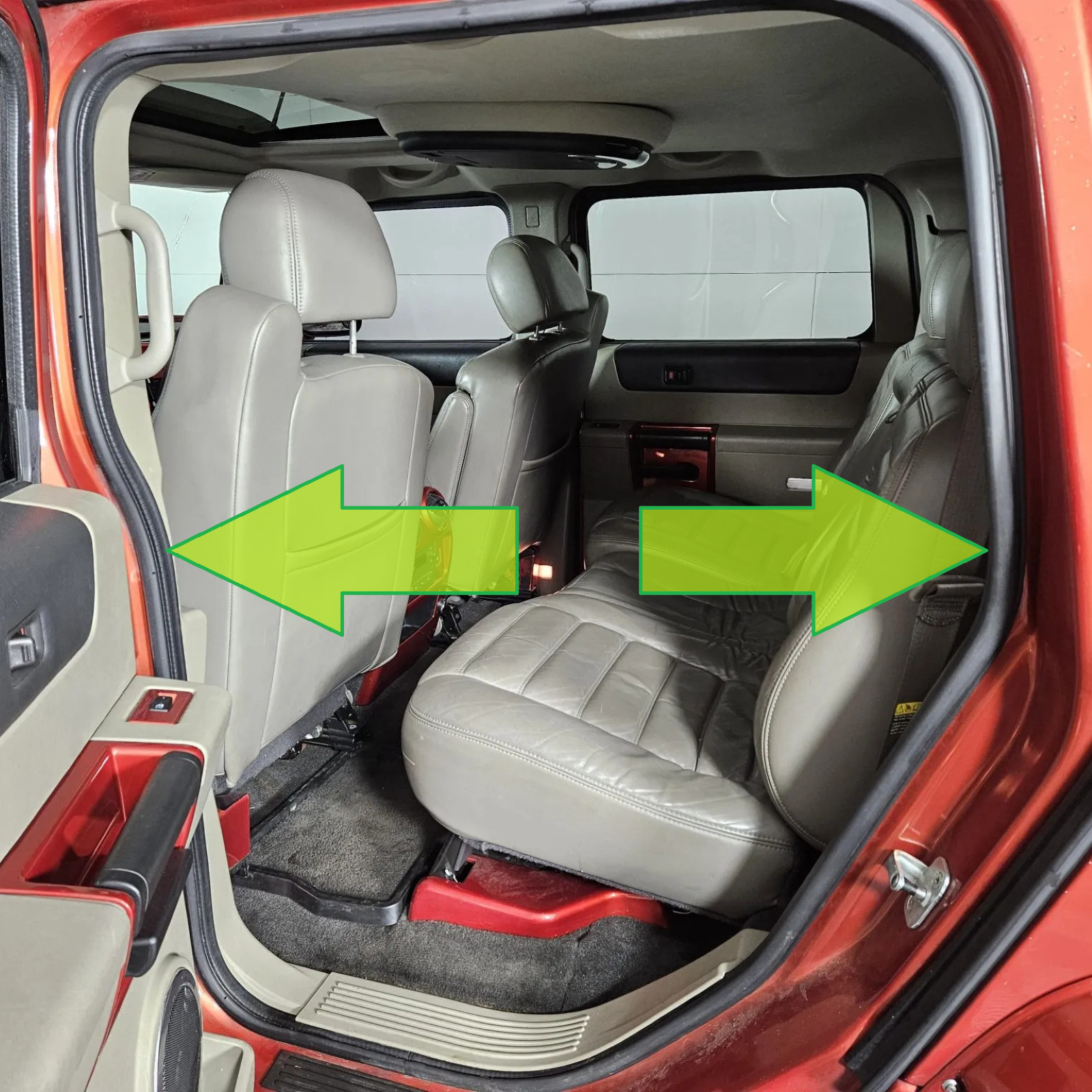 2003-09 Hummer H2 SUV 5-Piece Rubber Seal Weatherstrip Set for Doors & Liftgate