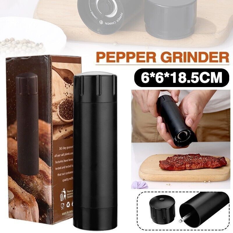 Pepper Cannon Heavy Duty High Output Pepper Mill Portable Manual Pepper Grinder