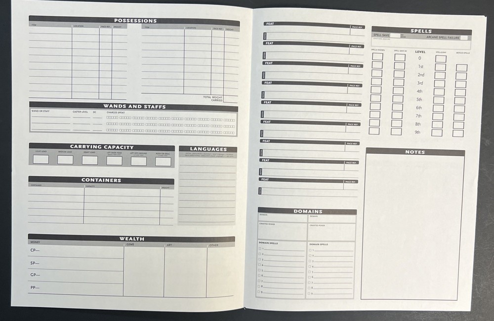 2004 Dungeons And Dragons Folder And Character Sheets. Folder Has Some Flaws