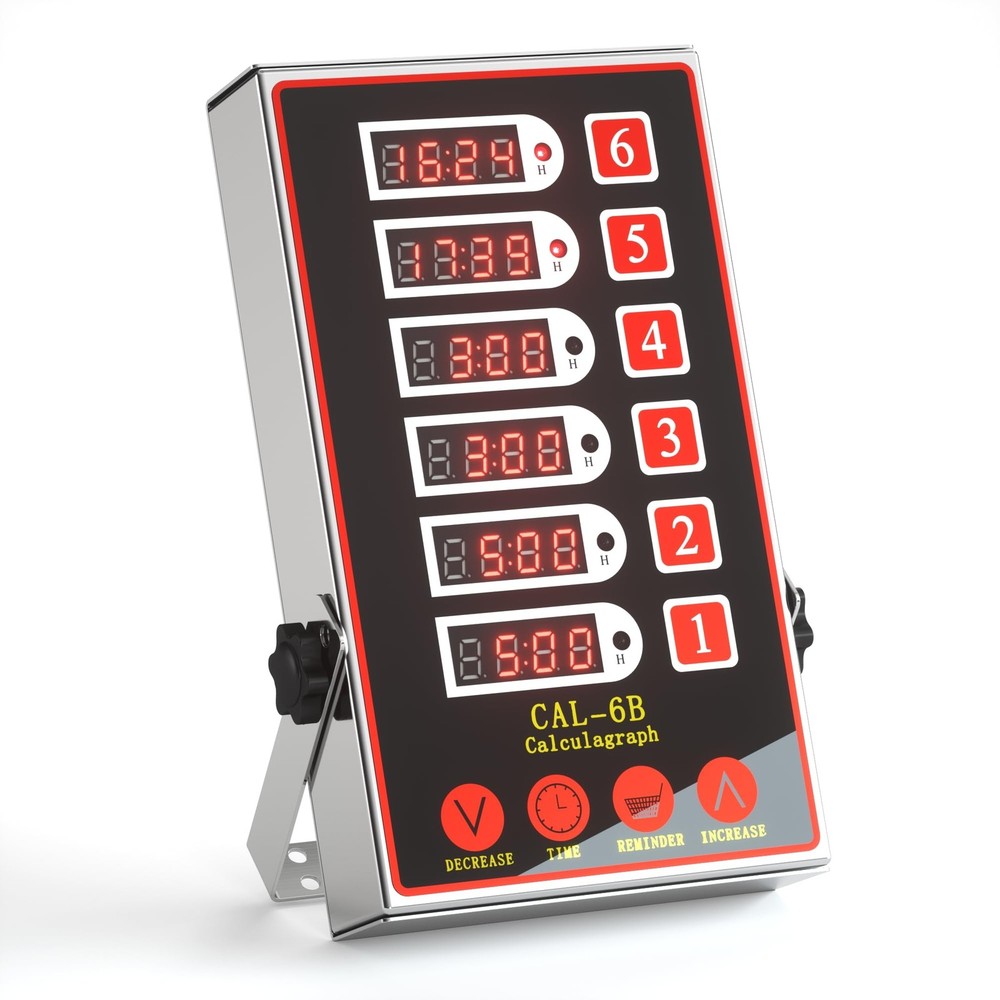 Commercial Kitchen Timer with 6 Channels, Professioe