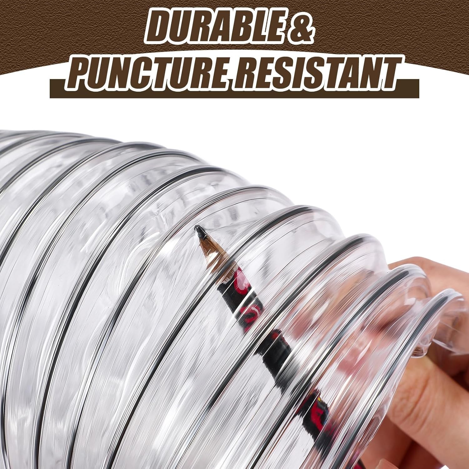 4 x 40' Flexible PVC Dust Collection Hose, Heavy Duty Dust Debris, Fume Collecti