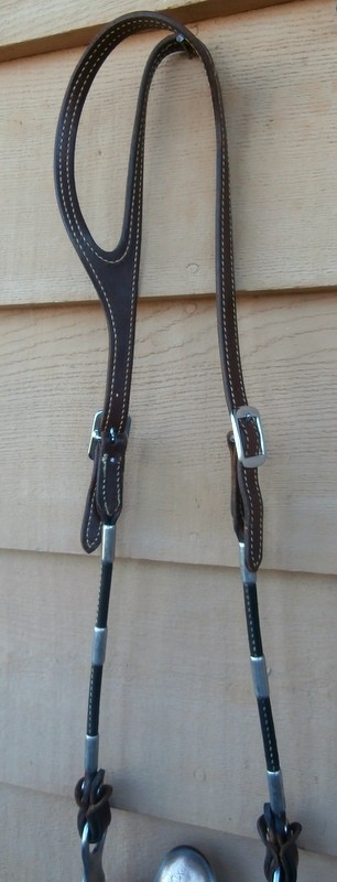 Vintage Sterling Silver 4 Concho Cheek Horse Bit Poco Headstall Rein Chains