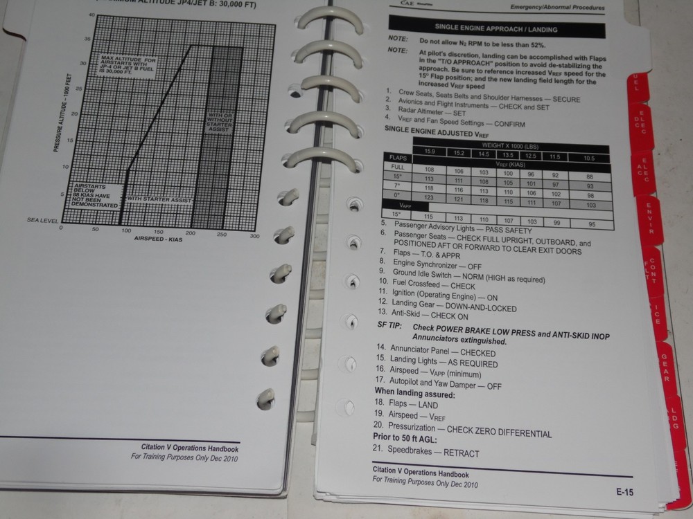 CAE Citation V Operating Handbook 2010