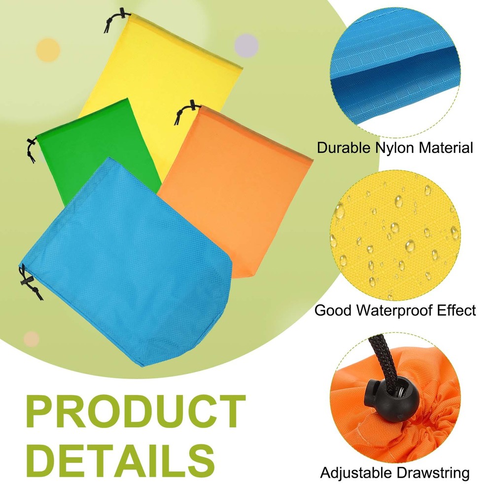 Stuff Sack, Nylon Waterproof Storage Sacks, 7x13Inch(Brown)