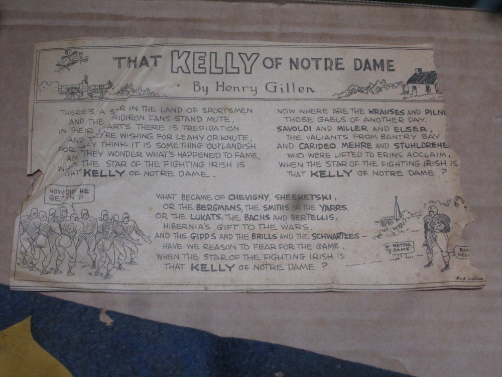 WW2 Era c.1944 Notre Dame Pennant