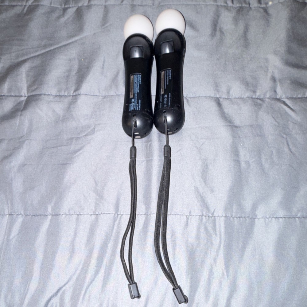 PlayStation Move Motion Controllers Pair Wireless Black PS3