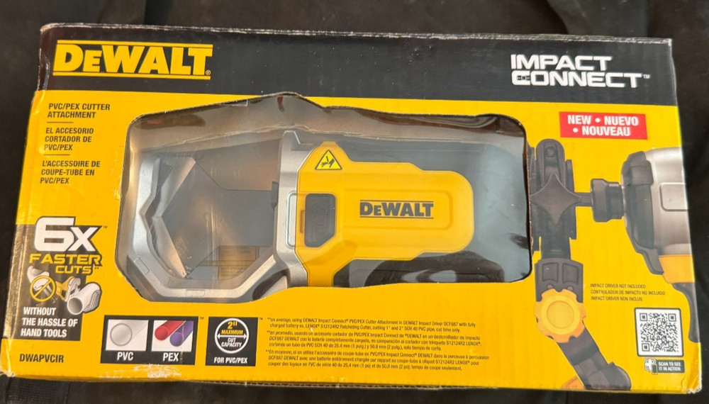 DEWALT Impact Connect PVC/PEX Pipe Cutter Attachment