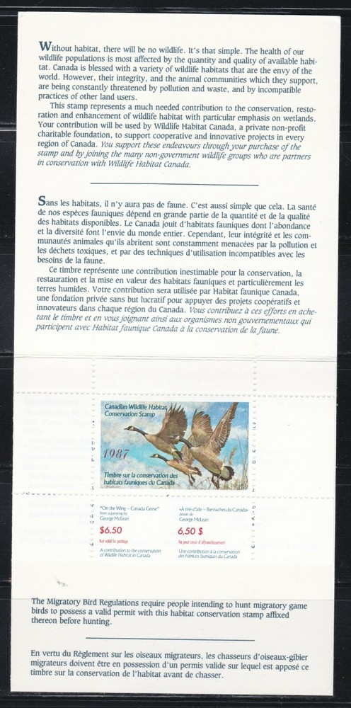 Canada - 1987 Duck Stamp