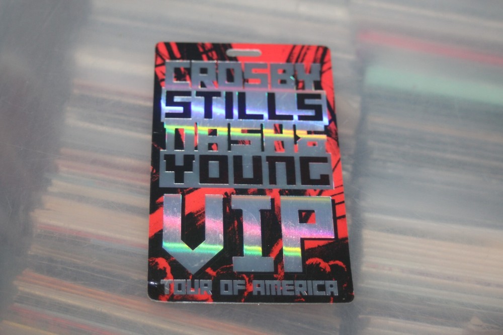 Crosby Stills Nash & Young CSNY  -  Plastic Backstage Pass - FREE POSTAGE - Neil