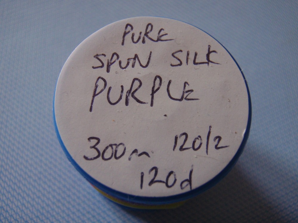 Pure silk fly tying thread - purple - 120d