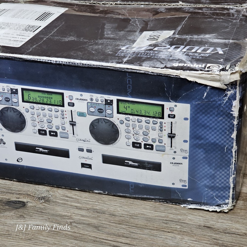 Vtg Gemini CD 2000X Professional Dual CD Player 2 Loops 6 Cue Scratch Effects