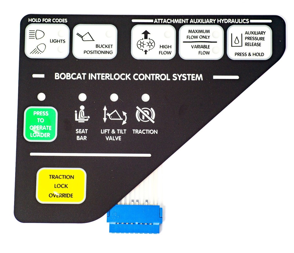 6675982-A Skid Steer Loader Left Instrument Button Panel (10 connecting wires)