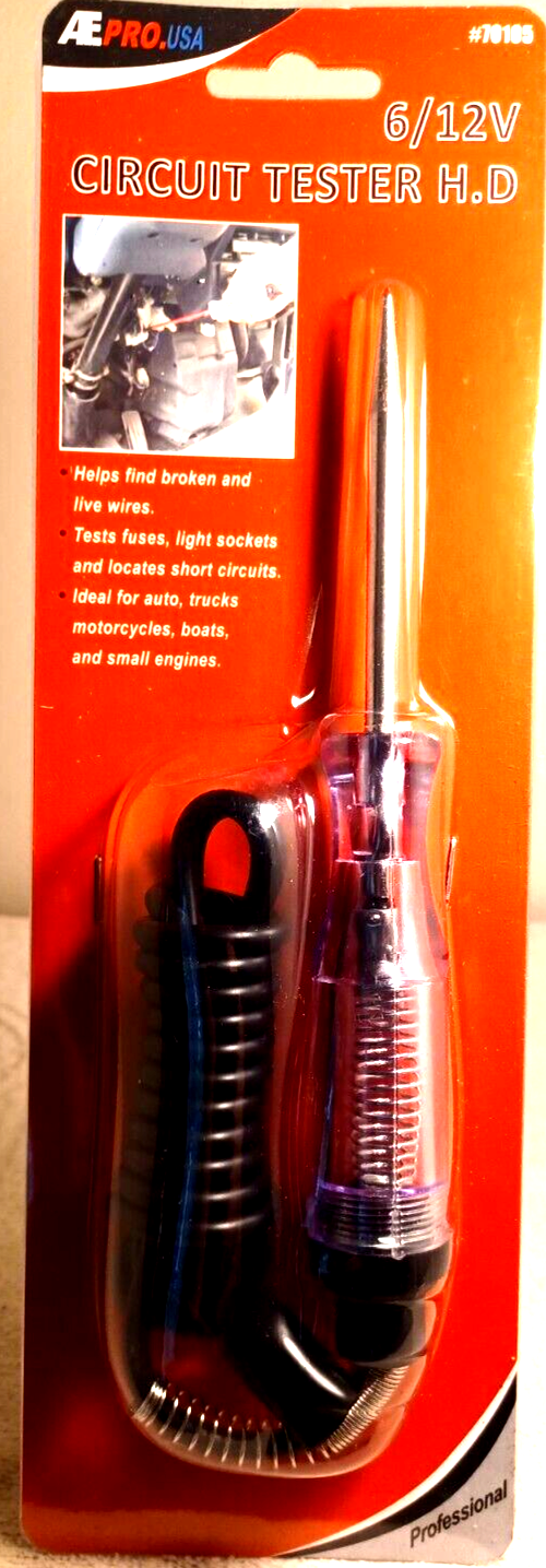 Automotive Circuit Tester 6-12V Volt Electrical Auto Test Light Probe Auto Tool