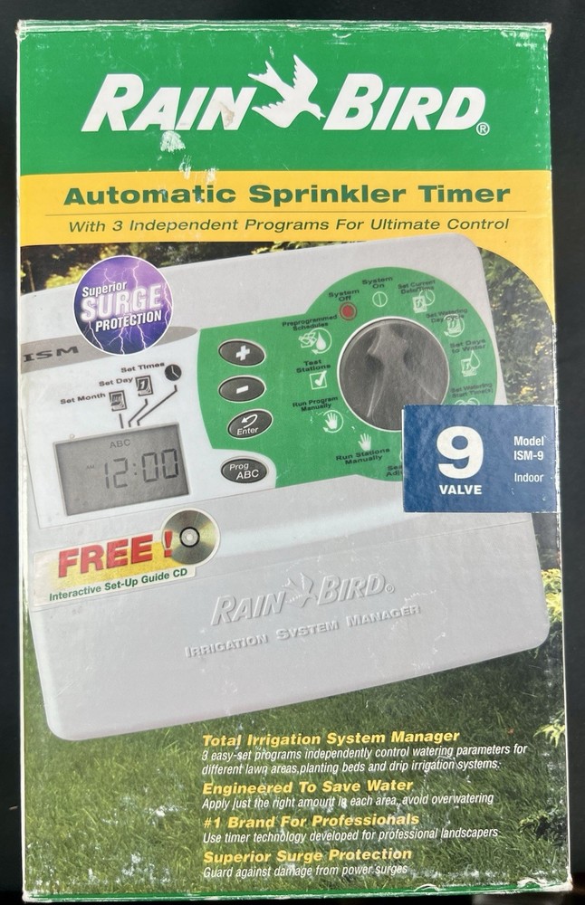 Rain Bird ISM-9 ,  9-Zone Indoor Timer Irrigation Sprinkler Controller System
