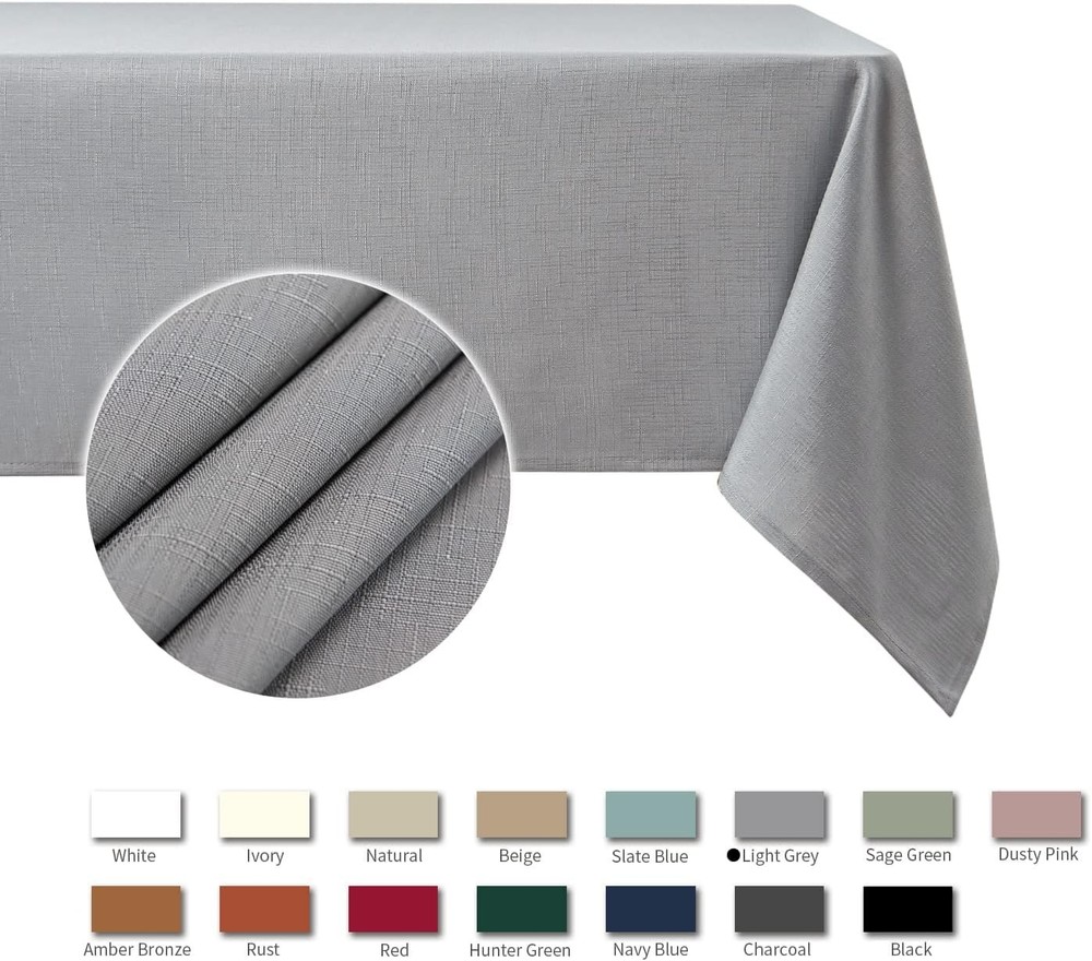 maxmill Rectangle Slubby Textured 70 x 52 (Rectangular), Light Grey