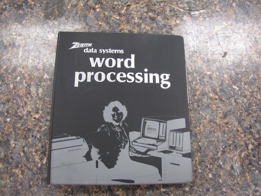Zenith Data Systems Word Processing Electronic Typing Auto Scribe Manual w/Disks