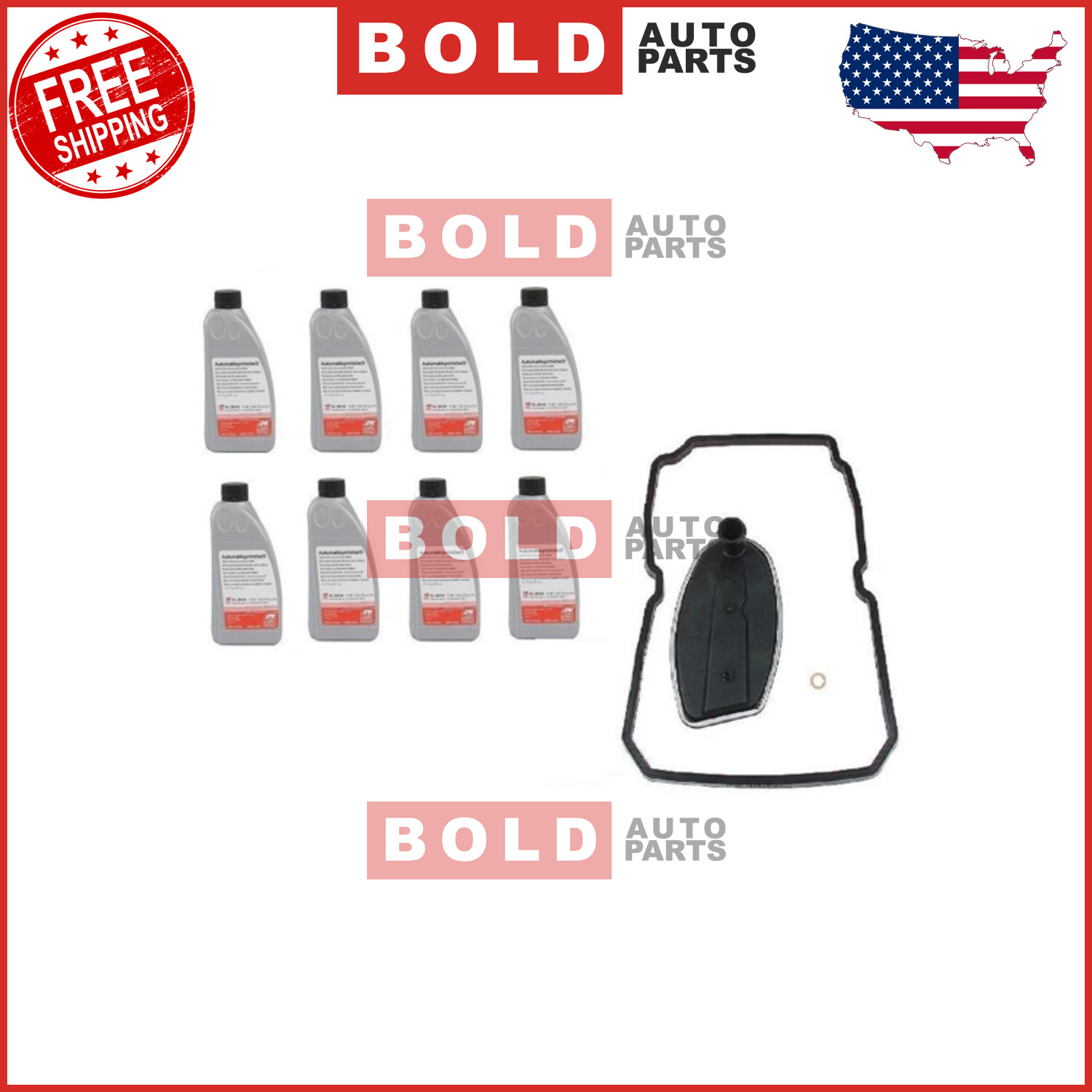 8-Liters For Mercedes Automatic Transmission Fluid OE Spec 236.14 & Filter Kit