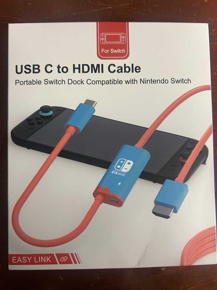 Switch Portable Dock，Usb-C to HDMI TV Adapter for Switch/Switch Oled(Blue)