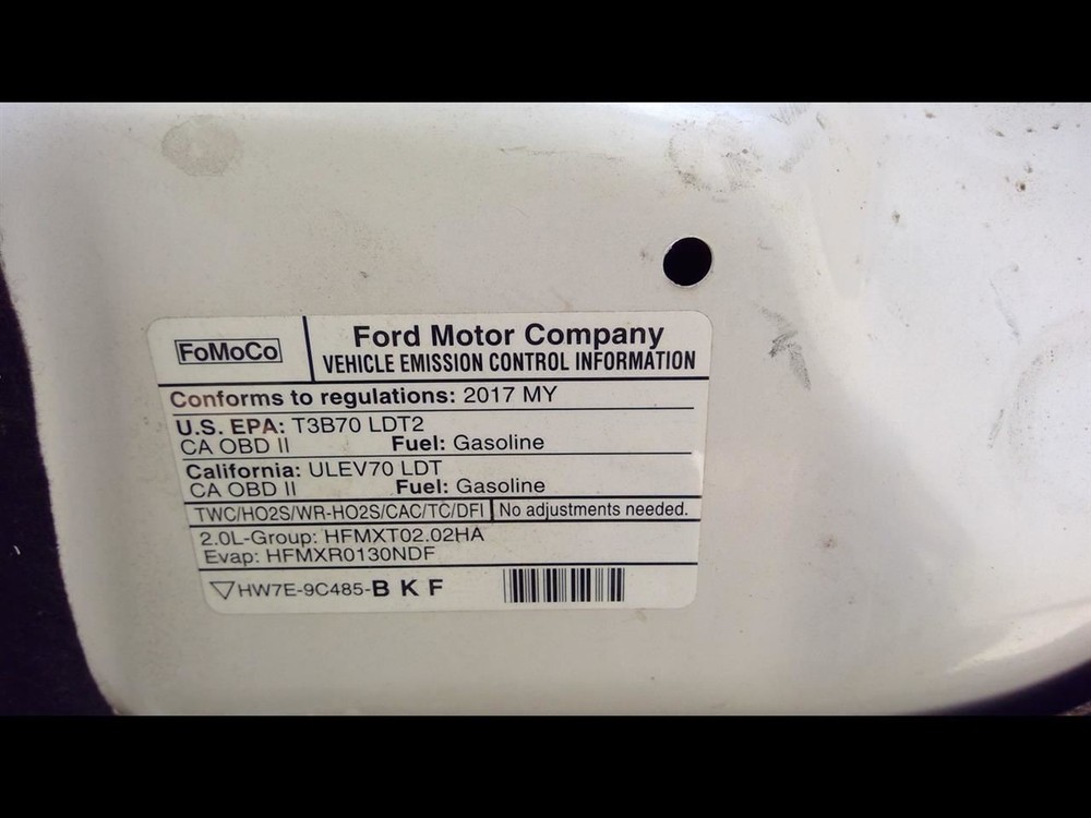 2017-2019 FORD ESCAPE Camera Projector Rear View Camera White