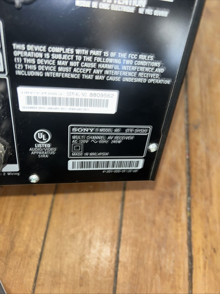 Sony STR-DH520 HDMI Includes Remote. Bundle