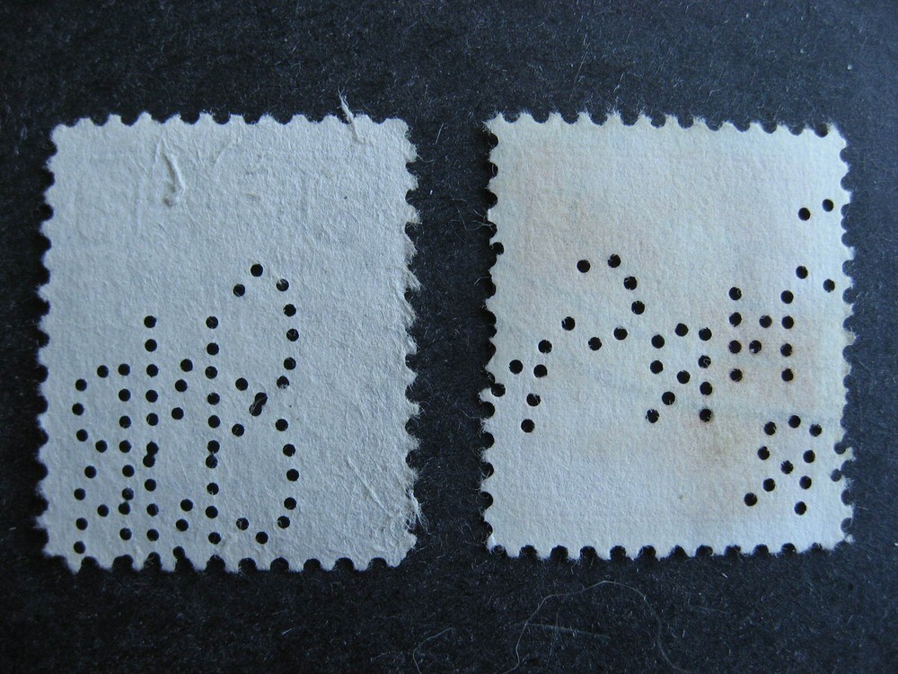 Canada perfin double and triple CNR check them out!