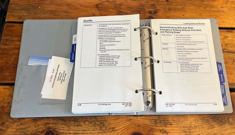 Hawker Siddeley 125-700 Cockpit Reference Handbook