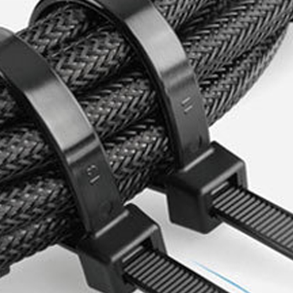 US 200 Pc Cable Zip Tie Down Strap Nylon Wrap Easy Use Durable Bundle Wire