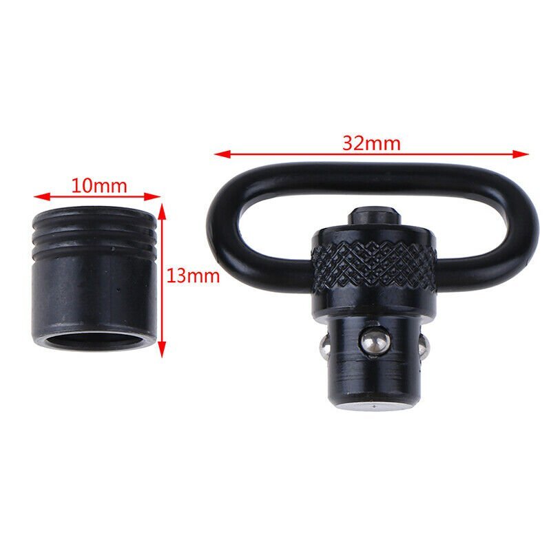 2/4 Pack QD Sling Swivels Heavy Quick Detach Release Push Button Mount Adapter