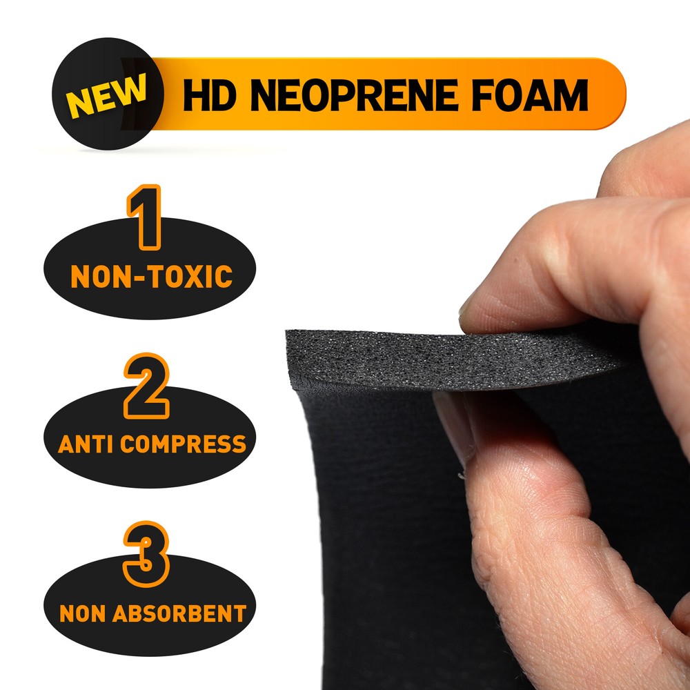 4Sheets 12"x12" Self Adhesive Rubber Padding Neoprene Sponge Rubber Mat Padding