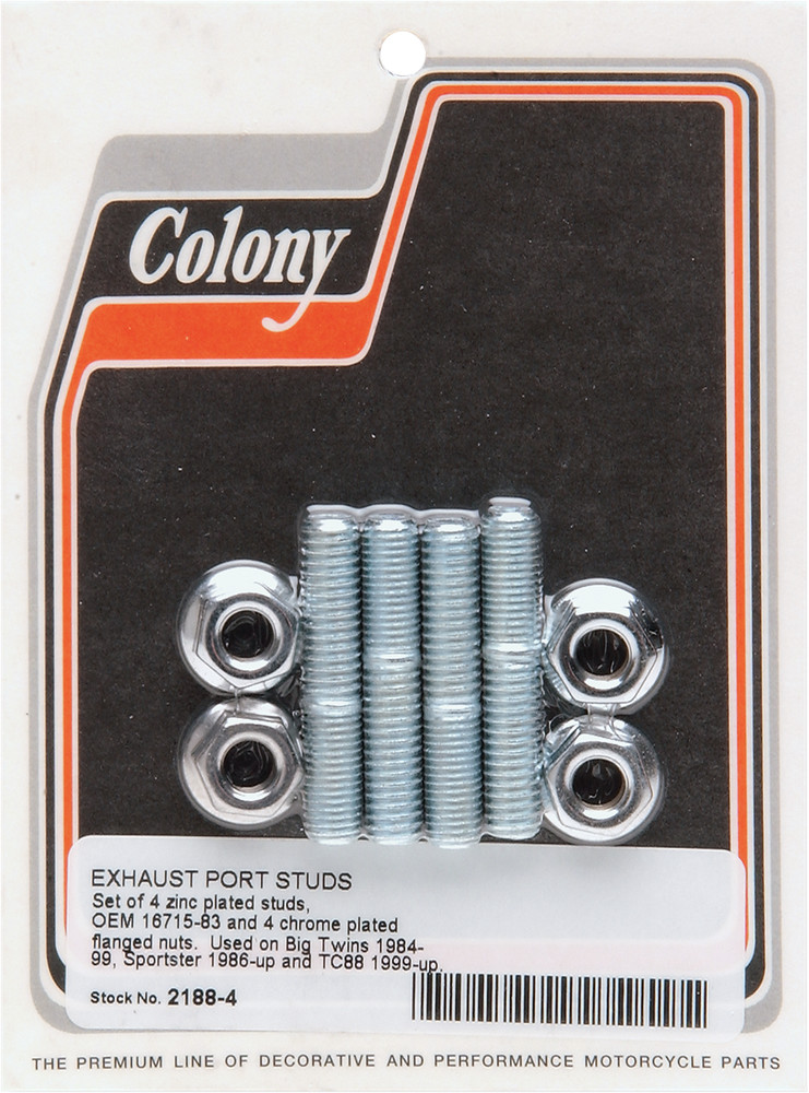 COLONY - 2188-4 - Exhaust Stud and Nut