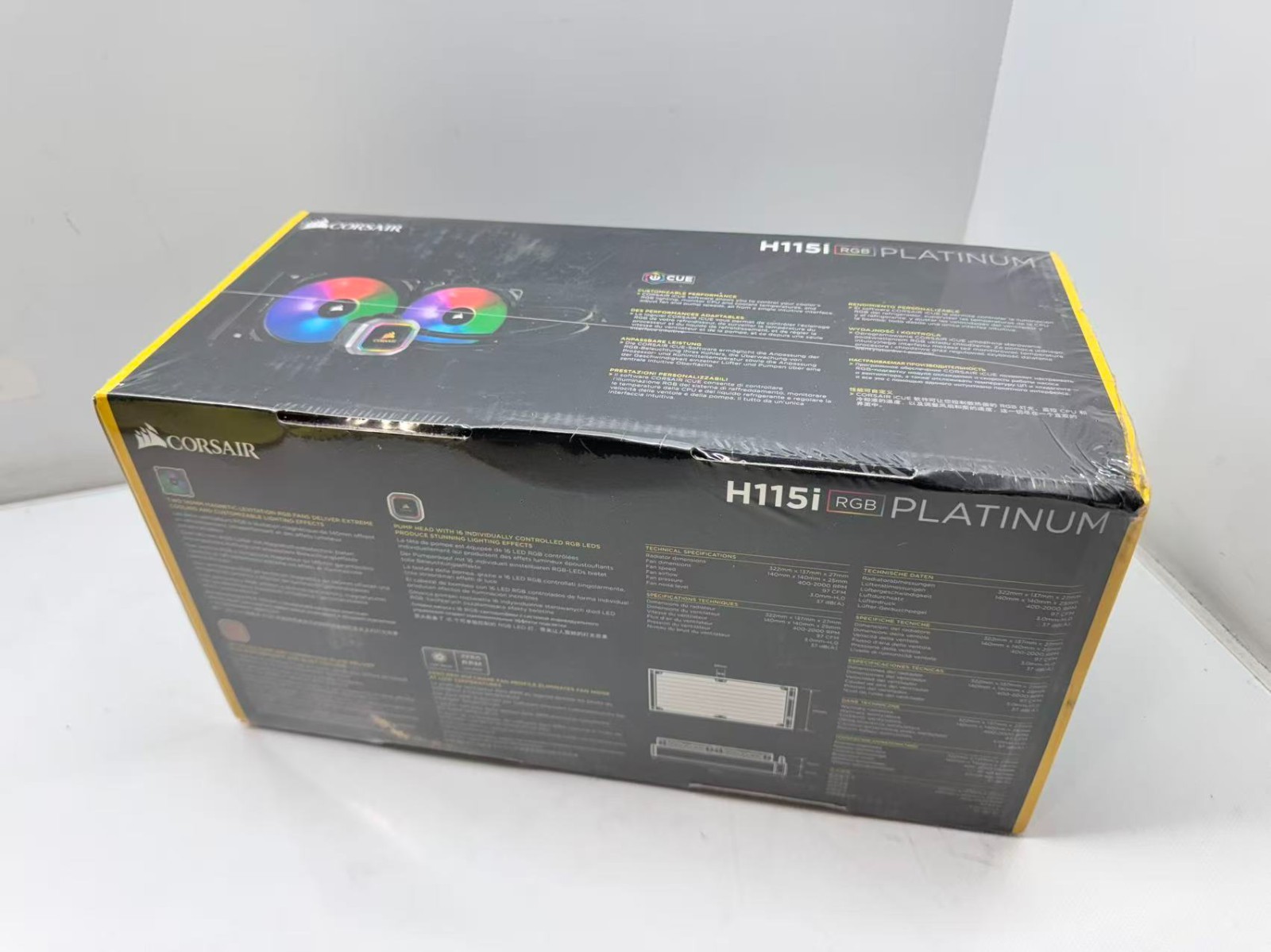 Corsair iCUE H115i RGB PLATINUM 280mm Liquid CPU Cooler Open Box